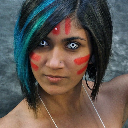 Cool girl face painting photo