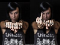 fingers tattoo women