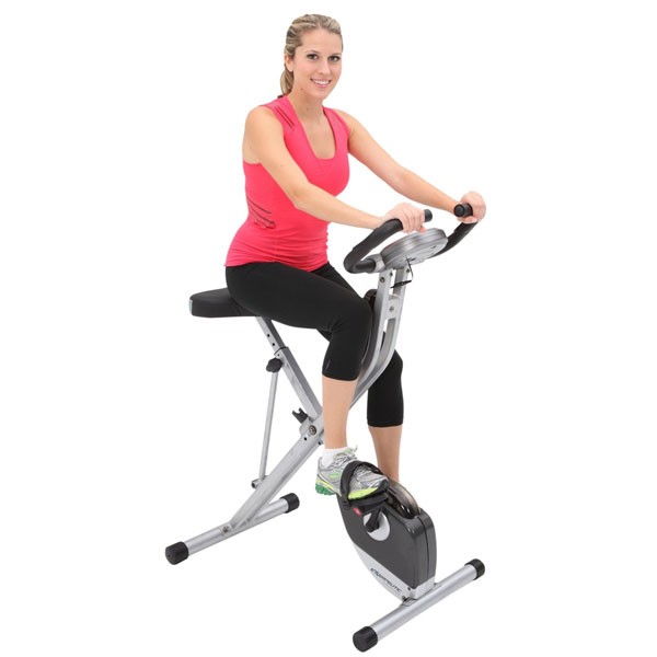 exerpeutic folding magnetic upright bike with pulse