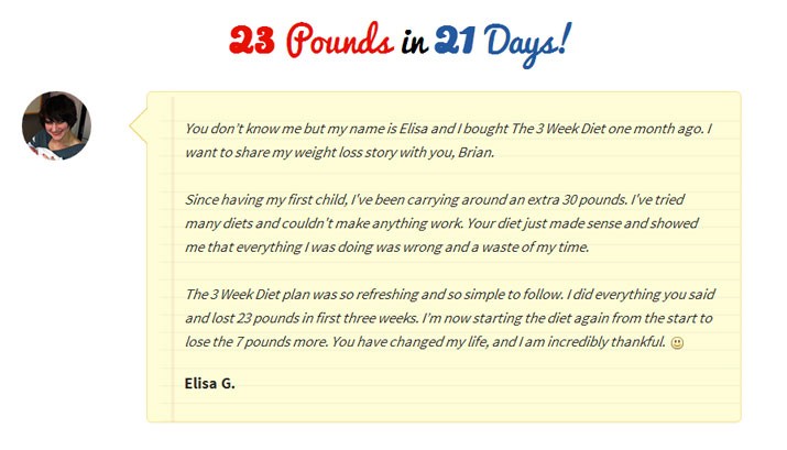 3 week diet challenge
