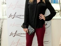Amy Paffrath in Triarchy Oxblood High Waisted Skinny Jeans