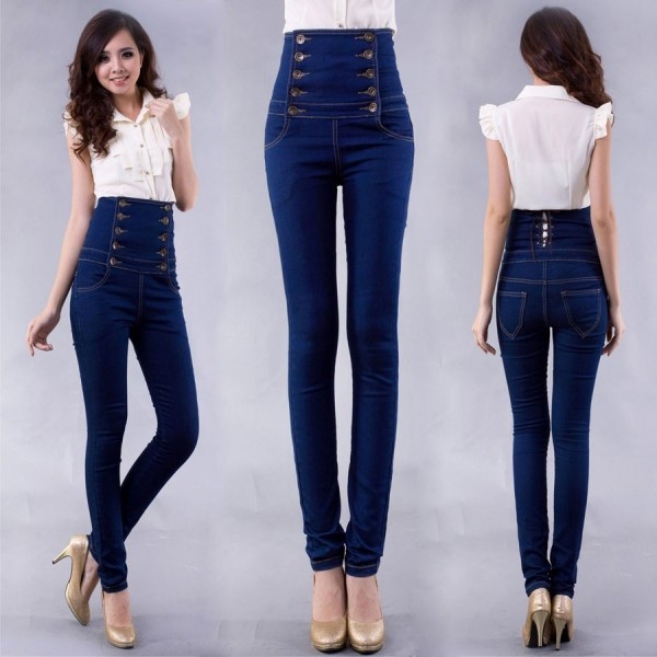 high waisted skinny jeans